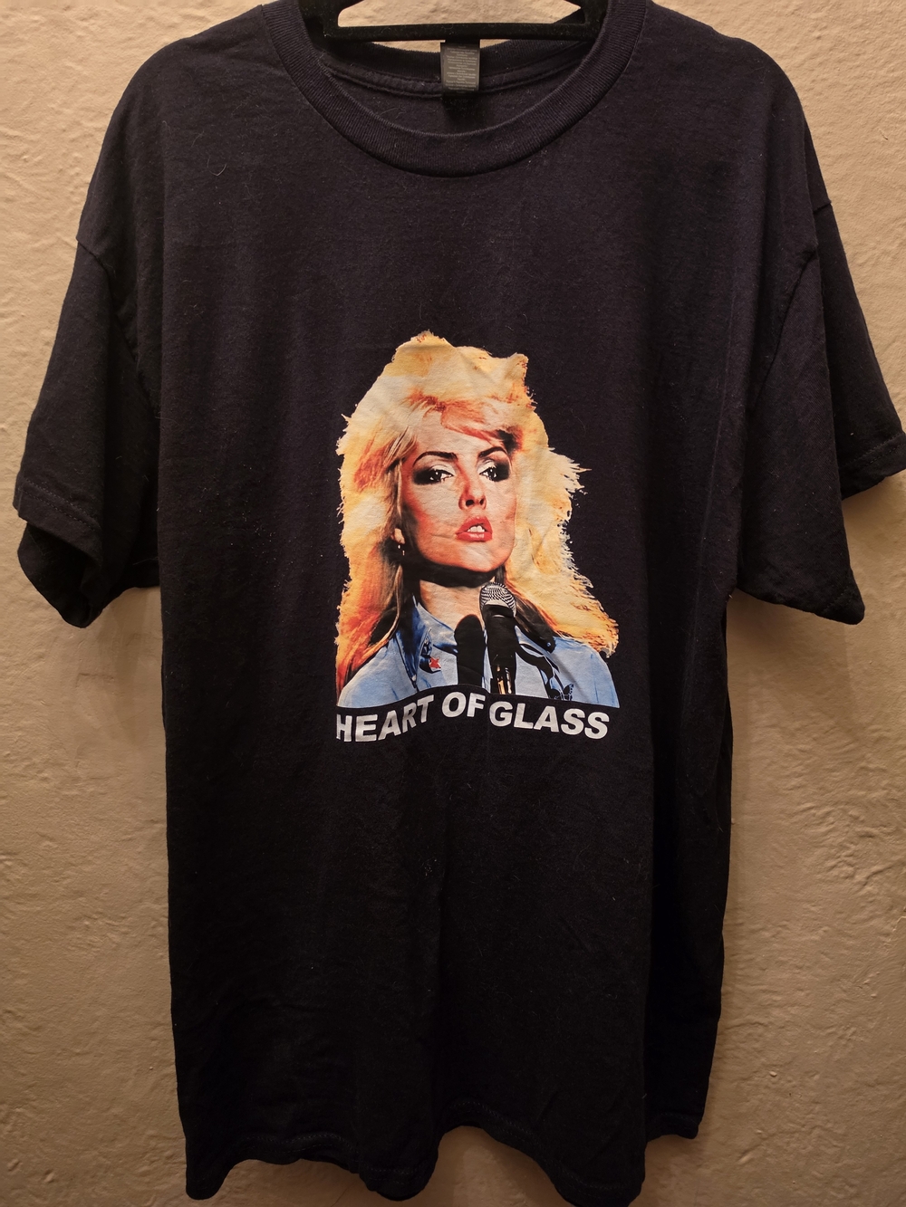 Debbie Harry Heart of Glass Blondie Graphic Tee Black Heavy Cotton Gildan L